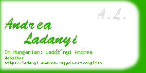 andrea ladanyi business card